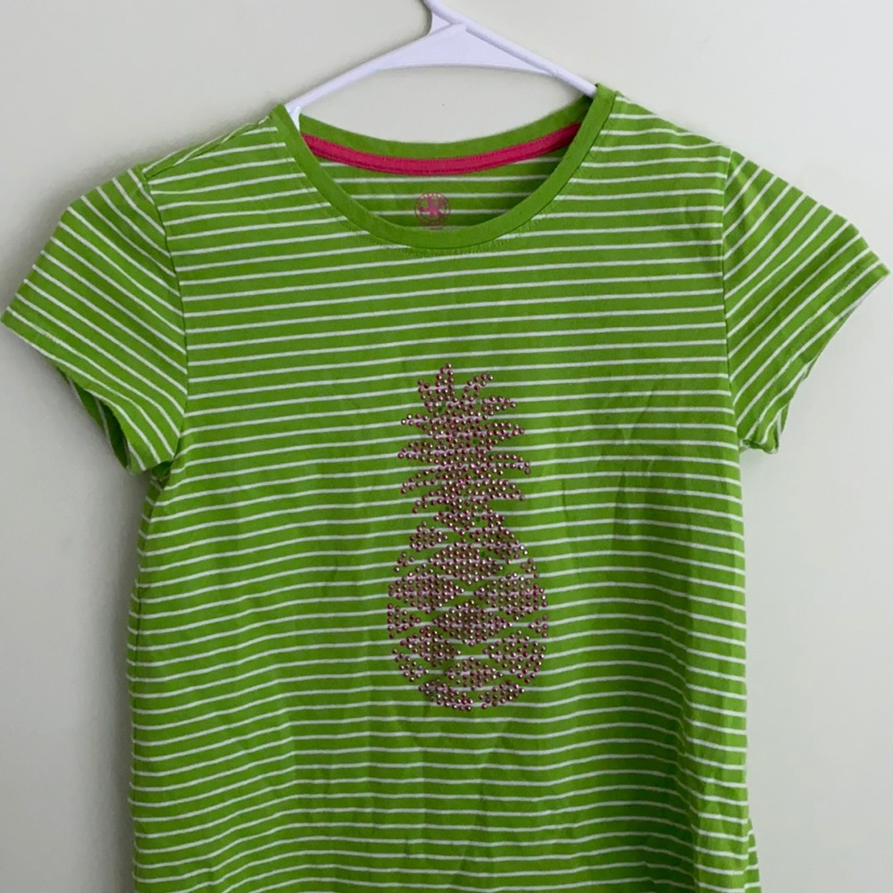 jk girls shirt pineapple bedazzled striped